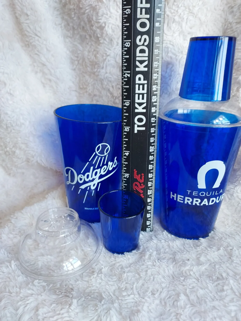 Los Angeles Dodgers Baseball Blue Shaker Tumblers (Set of 2) Mixology Bar Wear